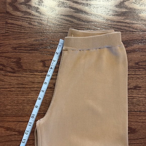 Lucca Jenni wide leg knit crop pants trousers pull on Kelley Cawley camel LUX Sm - Picture 7 of 13
